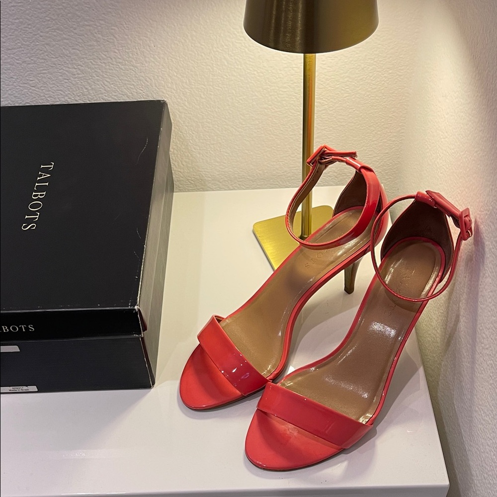 Talbots Coral Open-Toe Heels